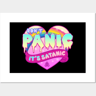 Don't Panic It's Satanic - Cute Pastel Goth Gift Posters and Art